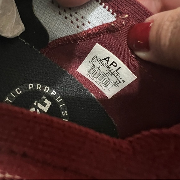 APL Athletic Propulsion Labs Women 10 Men 8.5 Burgundy Techloom Breeze Run Shoes - Picture 10 of 12